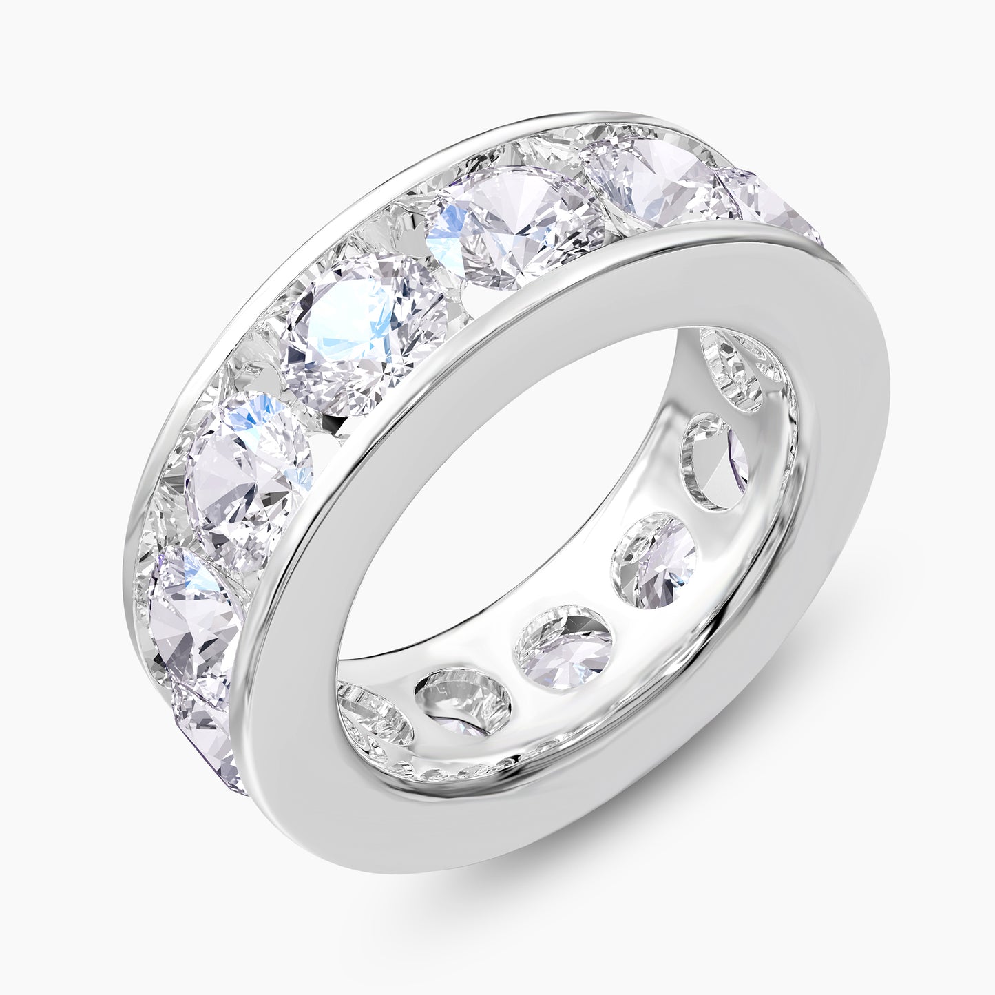 7.50 Carat Lab Grown Diamond Eternity Wedding Band Ring