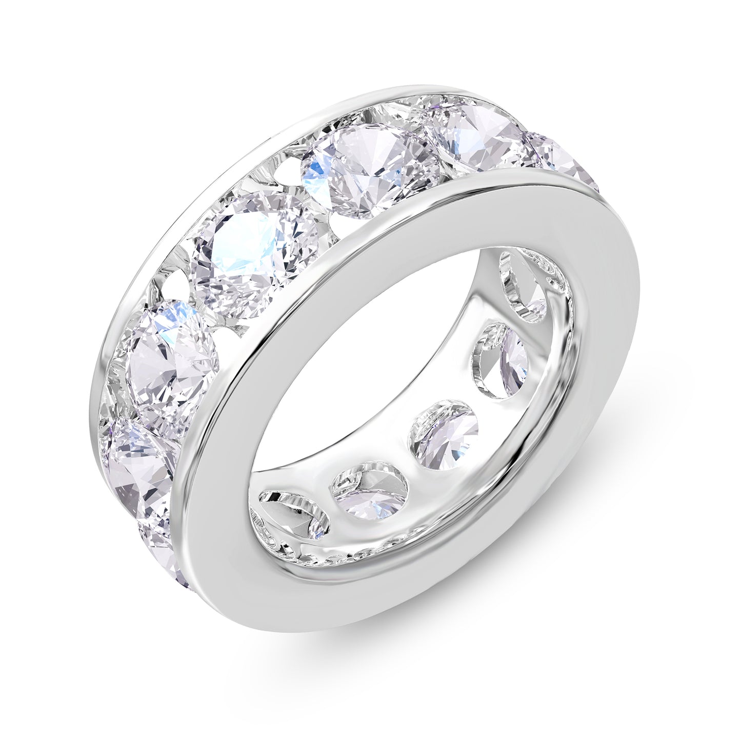 8.50 Carat Lab Grown Diamond Eternity Wedding Band Ring