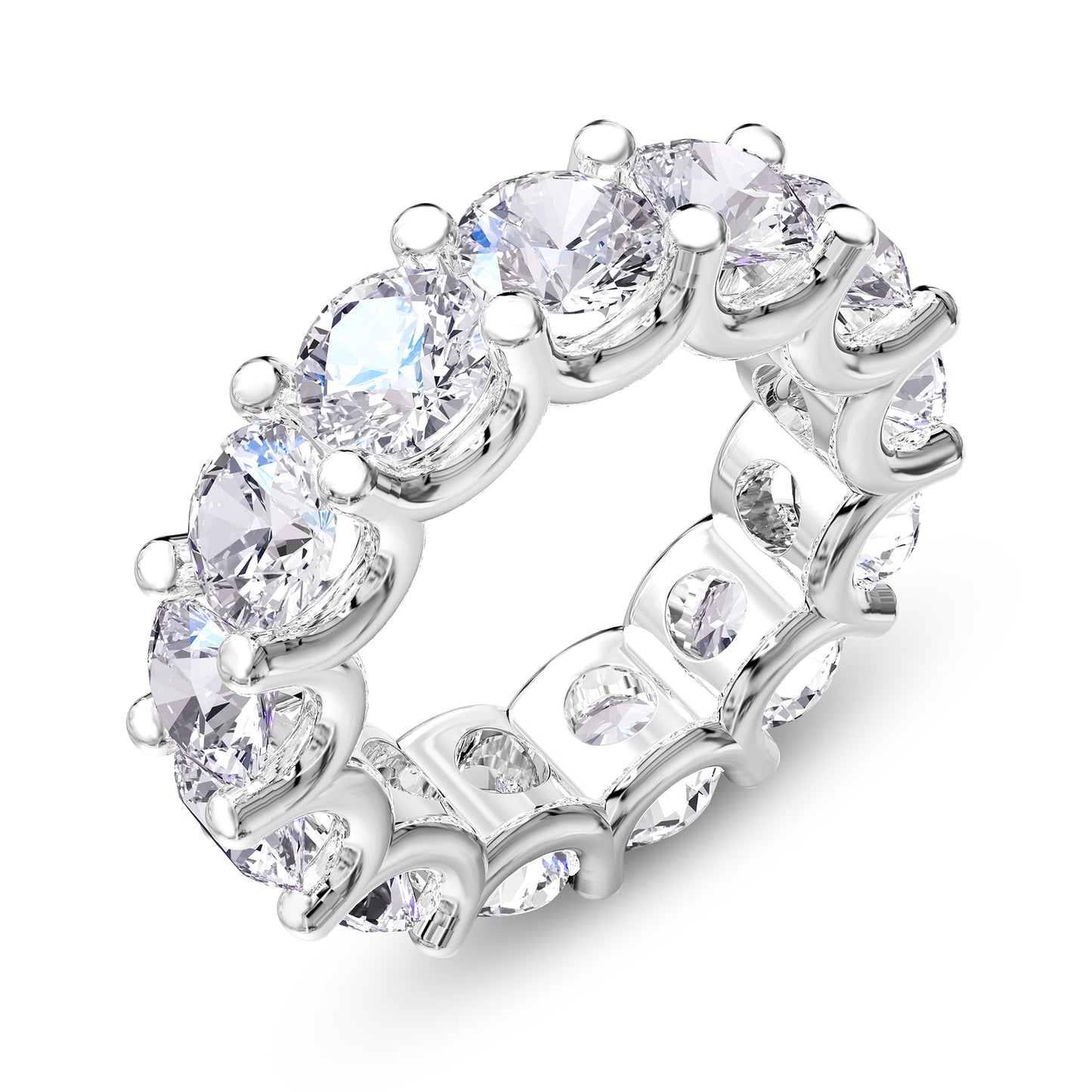 9.25 Carat Lab Grown Diamond Eternity Wedding Band Ring