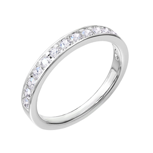 0.50 Carat Lab Grown Diamond Eternity Wedding Band Ring