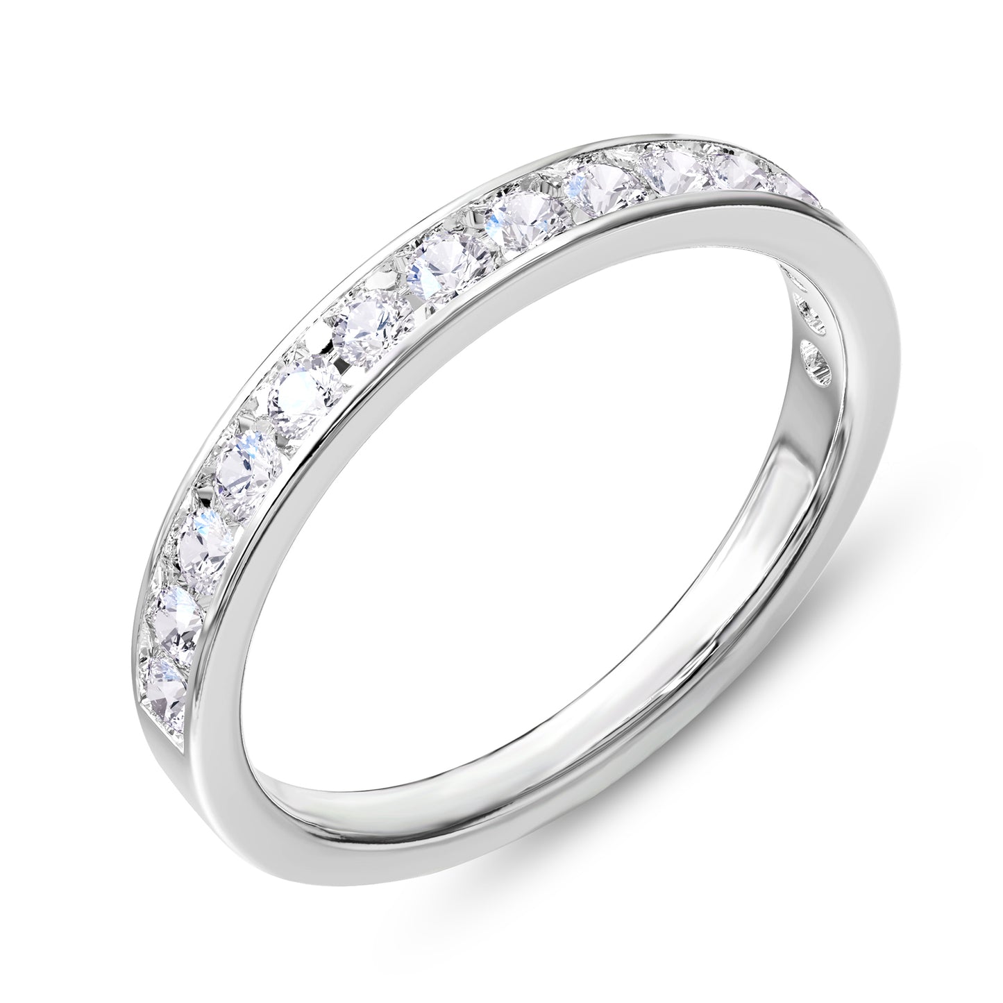 0.50 Carat Lab Grown Diamond Eternity Wedding Band Ring