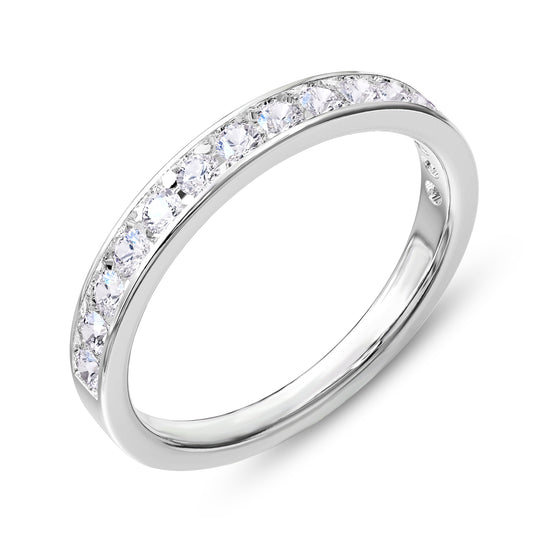 0.50 Carat Lab Grown Diamond Eternity Wedding Band Ring