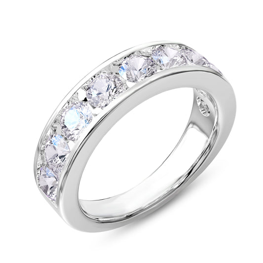 2 Carat Lab Grown Diamond Eternity Wedding Band Ring