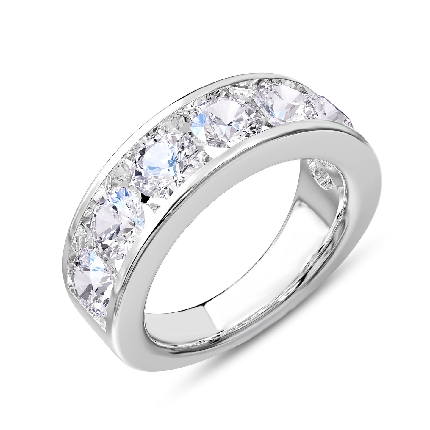 3.25 Carat Lab Grown Diamond Eternity Wedding Band Ring