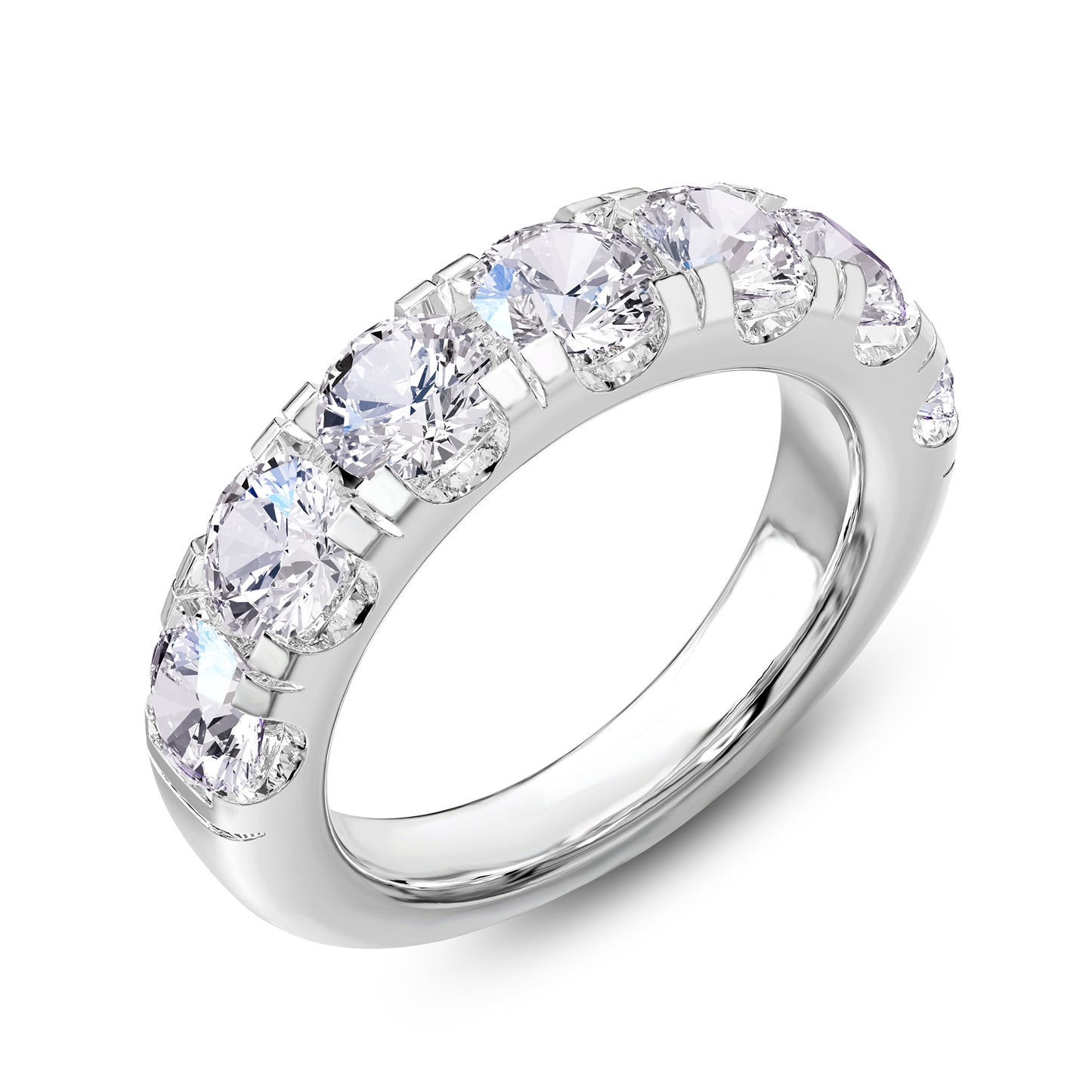 3.25 Carat Lab Grown Diamond Seven-stone Band Ring