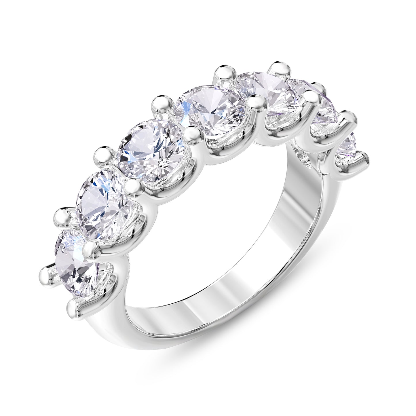 3.25 Carat Lab Grown Diamond Seven-stone Band Ring