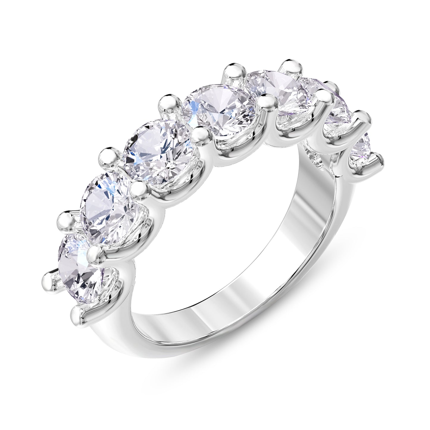 4 Carat Lab Grown Diamond Seven-stone Band Ring