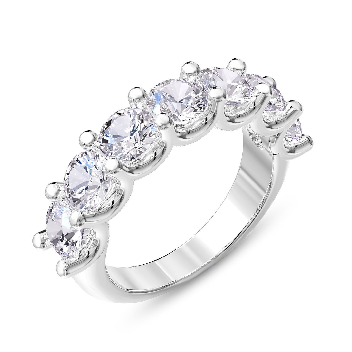 5 Carat Lab Grown Diamond Seven-stone Band Ring