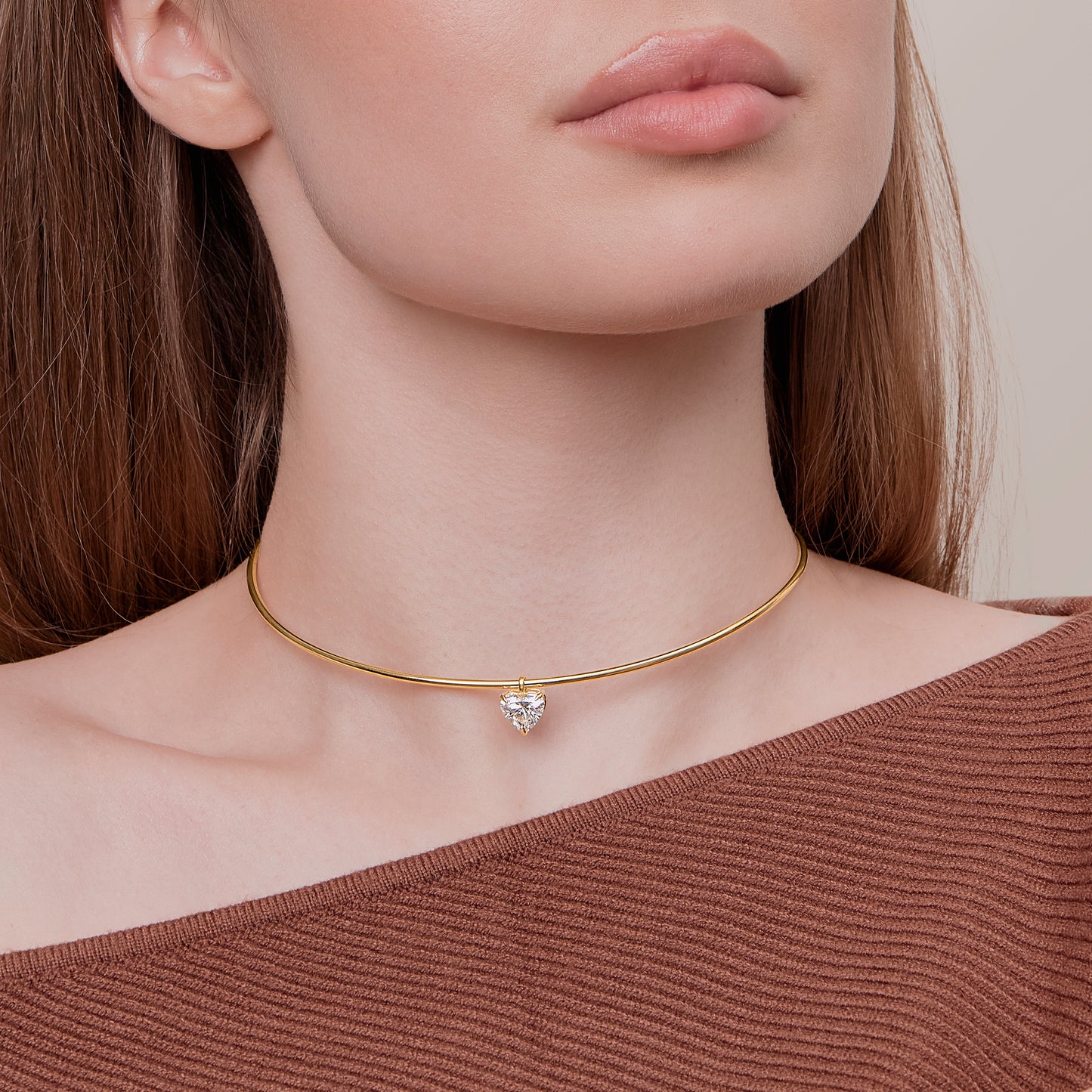 2.20 Carat Lab Grown Diamond Necklace 18", E