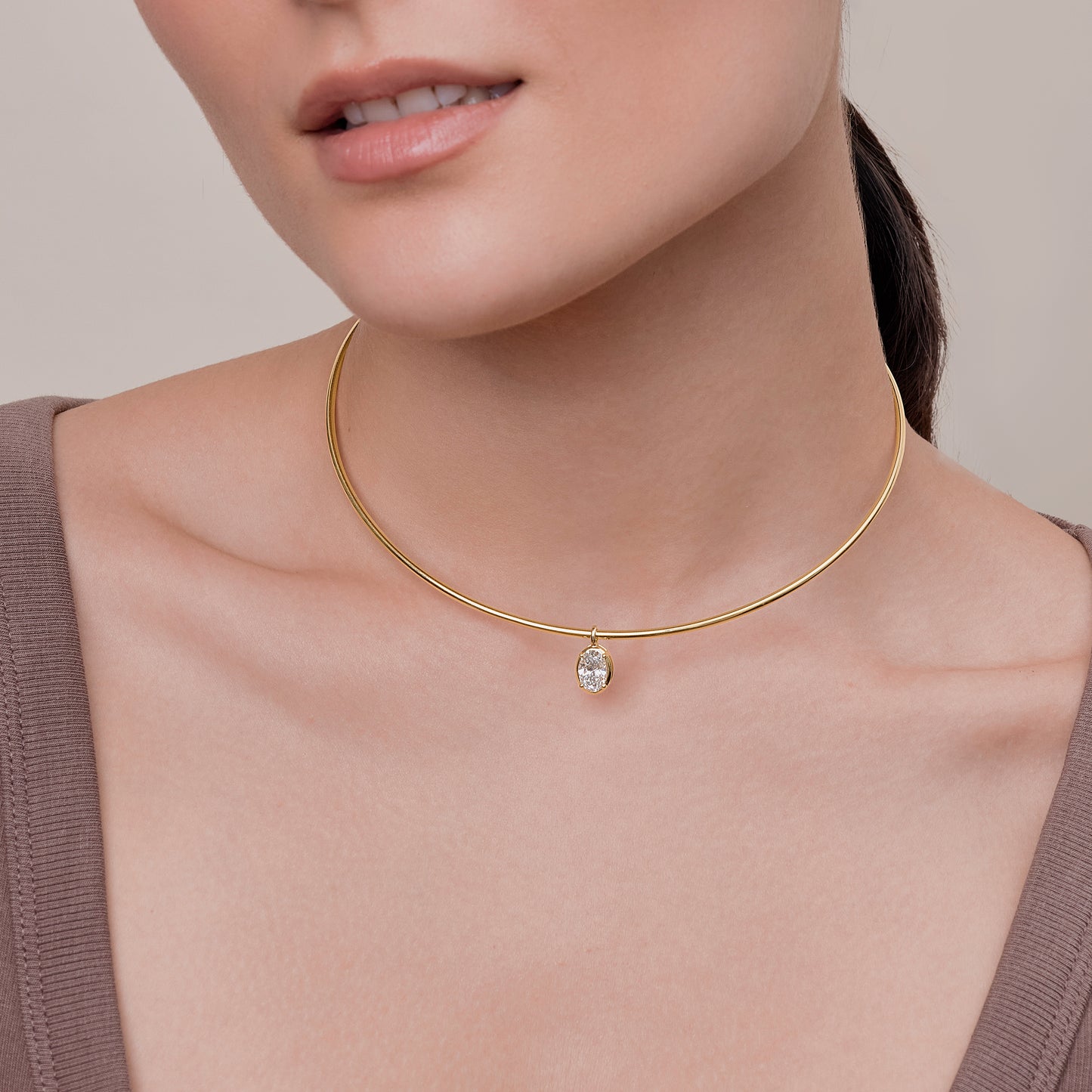 1.30 Carat Lab Grown Diamond Necklace 18"