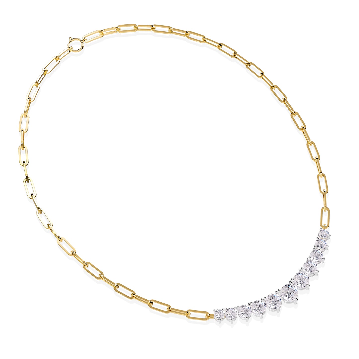 5.80 Carat Lab Grown Diamond Necklace 18"