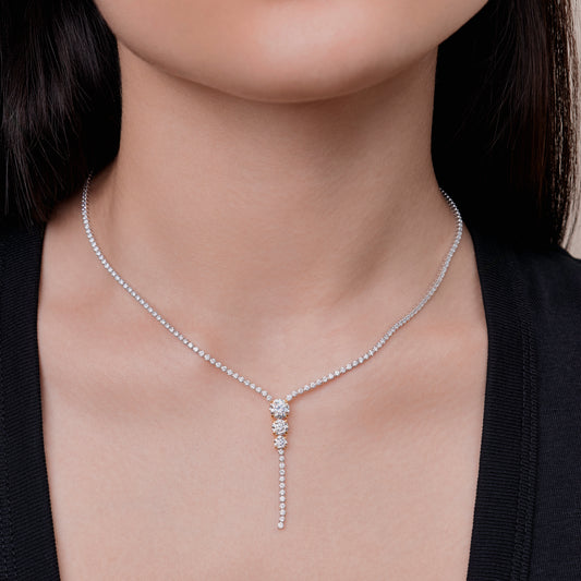 7 Carat Lab Grown Diamond Necklace 18"