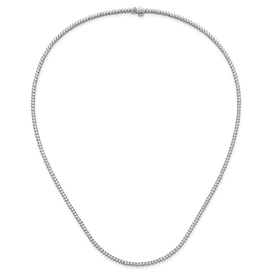 8 Ct Round Lab Grown Diamond Tennis Necklace 20" in 14k Yellow Gold VS-F