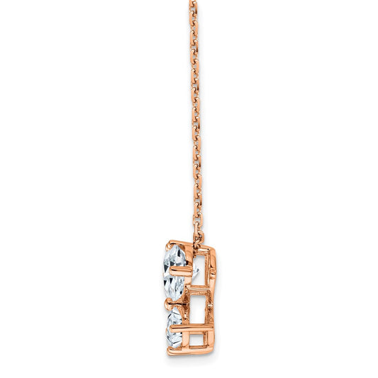 14K Gold Butterfly Pendant 1/2 Ct Moissanite Pendant Necklace 18"