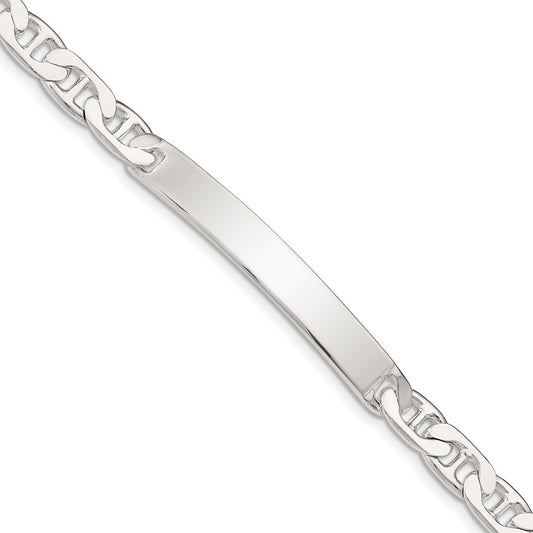 925 Sterling Silver 7mm Anchor ID Bracelet