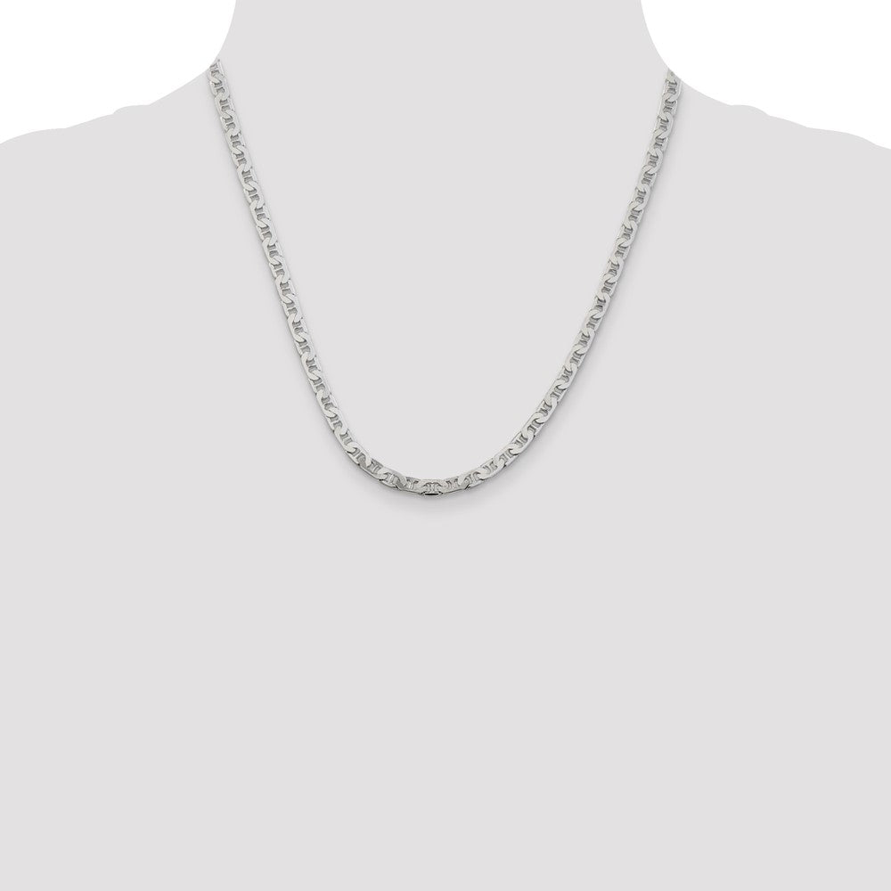 Sterling Silver 4.5mm Flat Anchor Chain Necklace