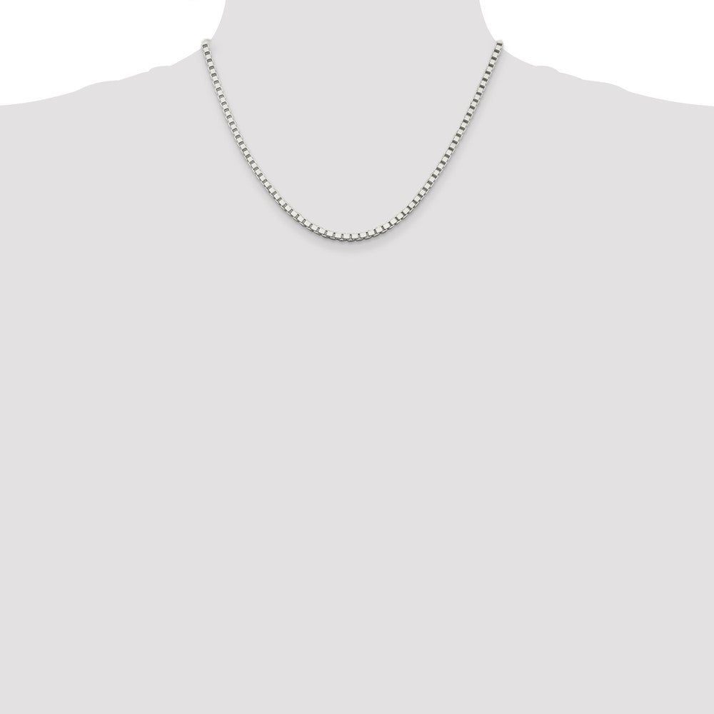 Sterling Silver 3mm Box Chain Necklace