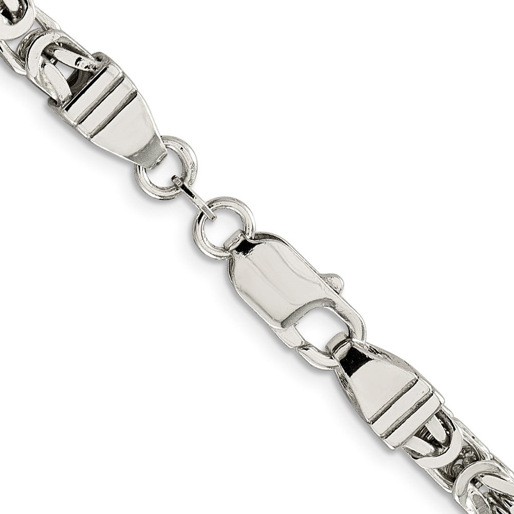 Sterling Silver 5mm Byzantine Chain Necklace