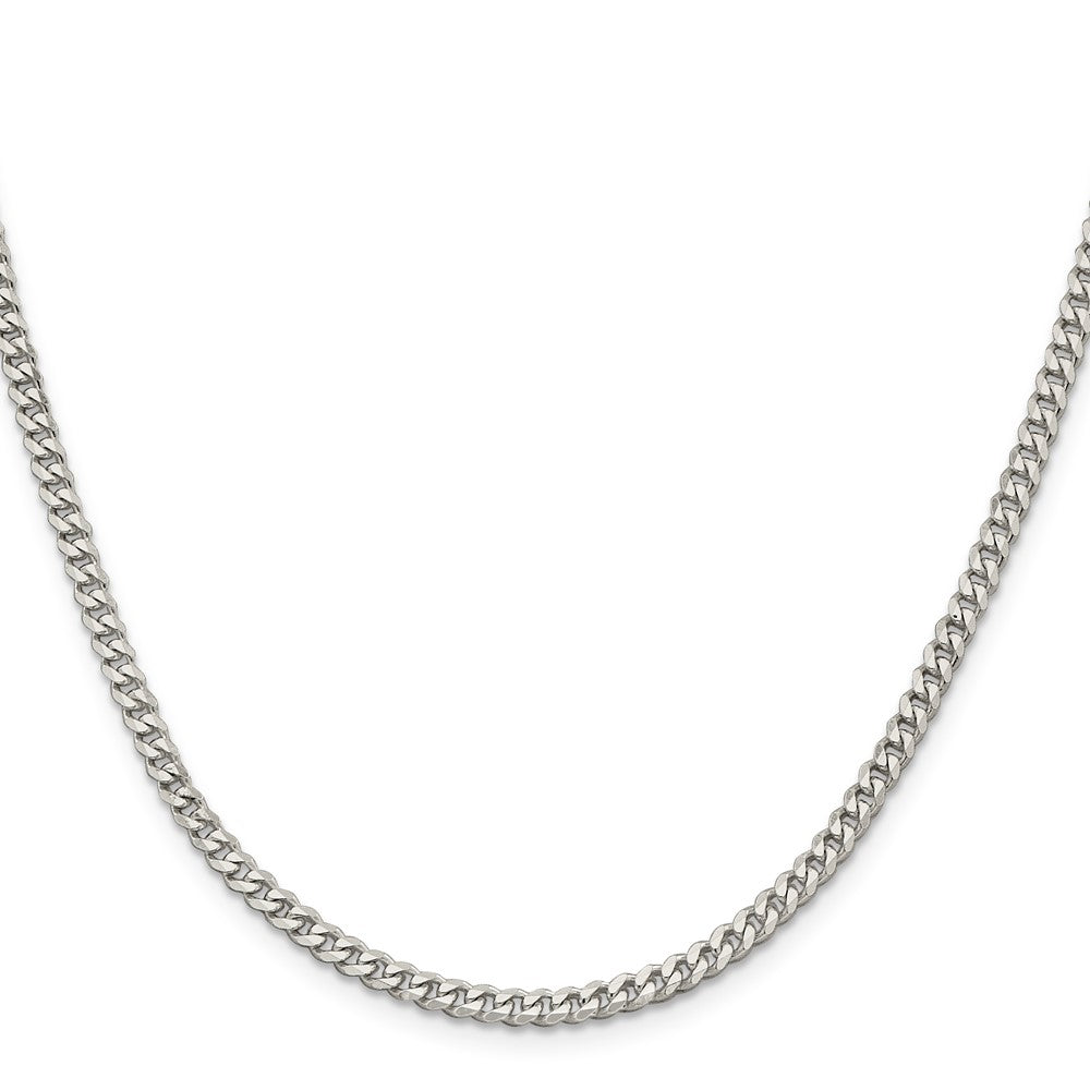 Sterling Silver Rhodium-plated 3.5mm Curb Chain Necklace