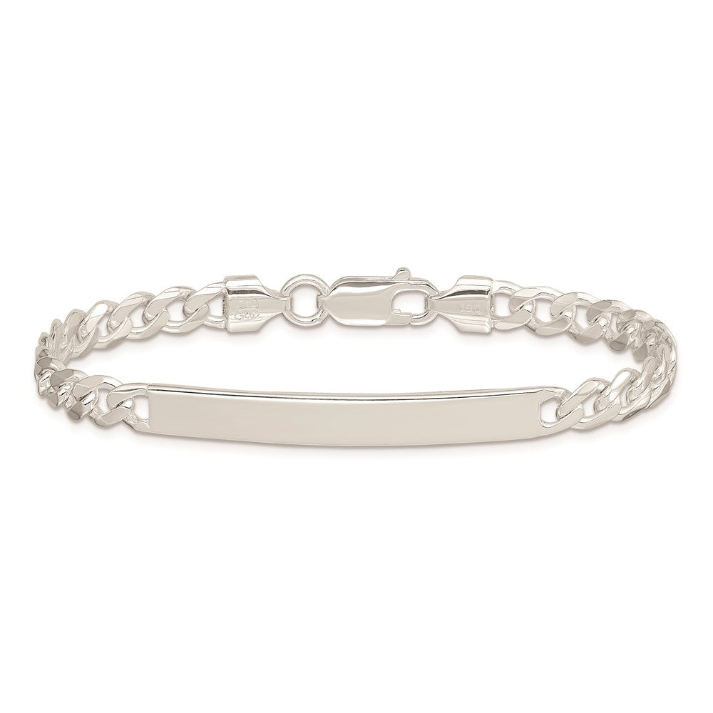 925 Sterling Silver 5mm Curb ID Bracelet 8 inch