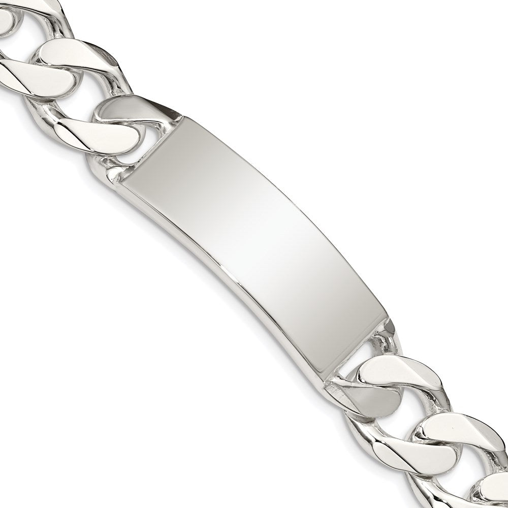 925 Sterling Silver 14mm Curb Link ID Bracelet 8.5 inch