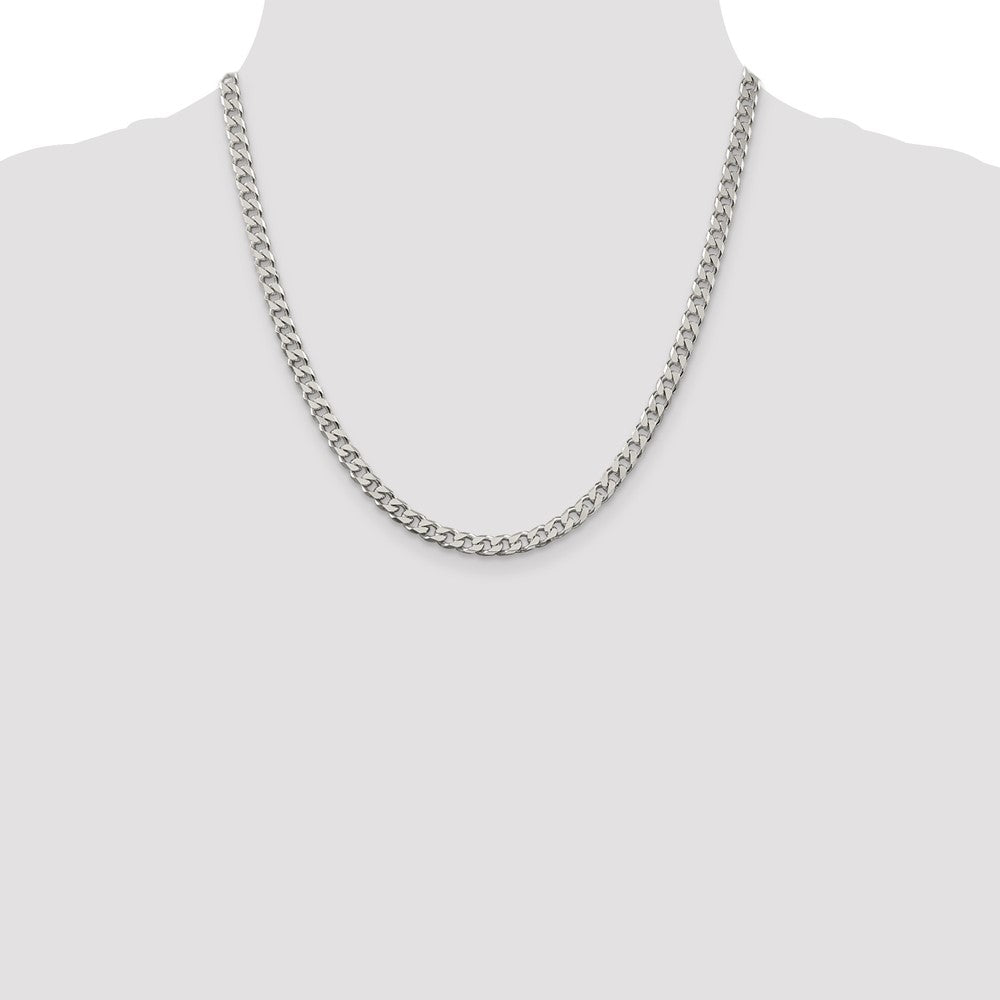 Sterling Silver Polished 5mm Curb Chain Necklace