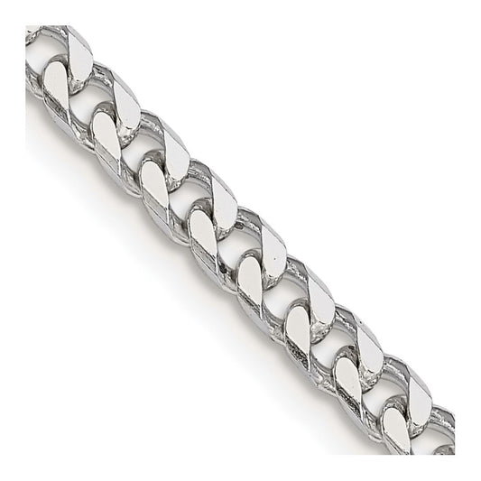 Sterling Silver Polished 3.5mm Curb Chain Necklace