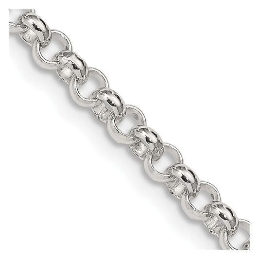 Sterling Silver 4mm Rolo Chain Necklace