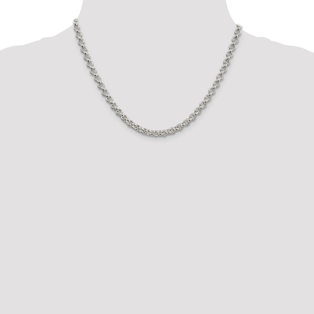 Sterling Silver 5mm Rolo Chain Necklace