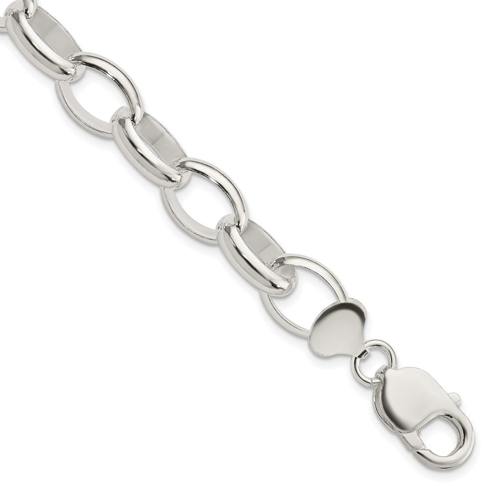 925 Sterling Silver 10mm Rolo Bracelet 7.5 inch