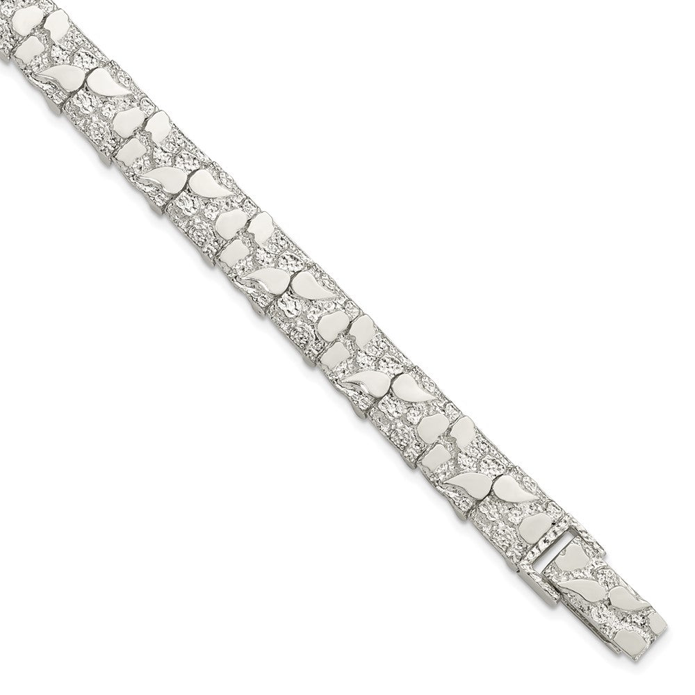 925 Sterling Silver 9mm Nugget Bracelet