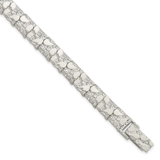 925 Sterling Silver 9mm Nugget Bracelet