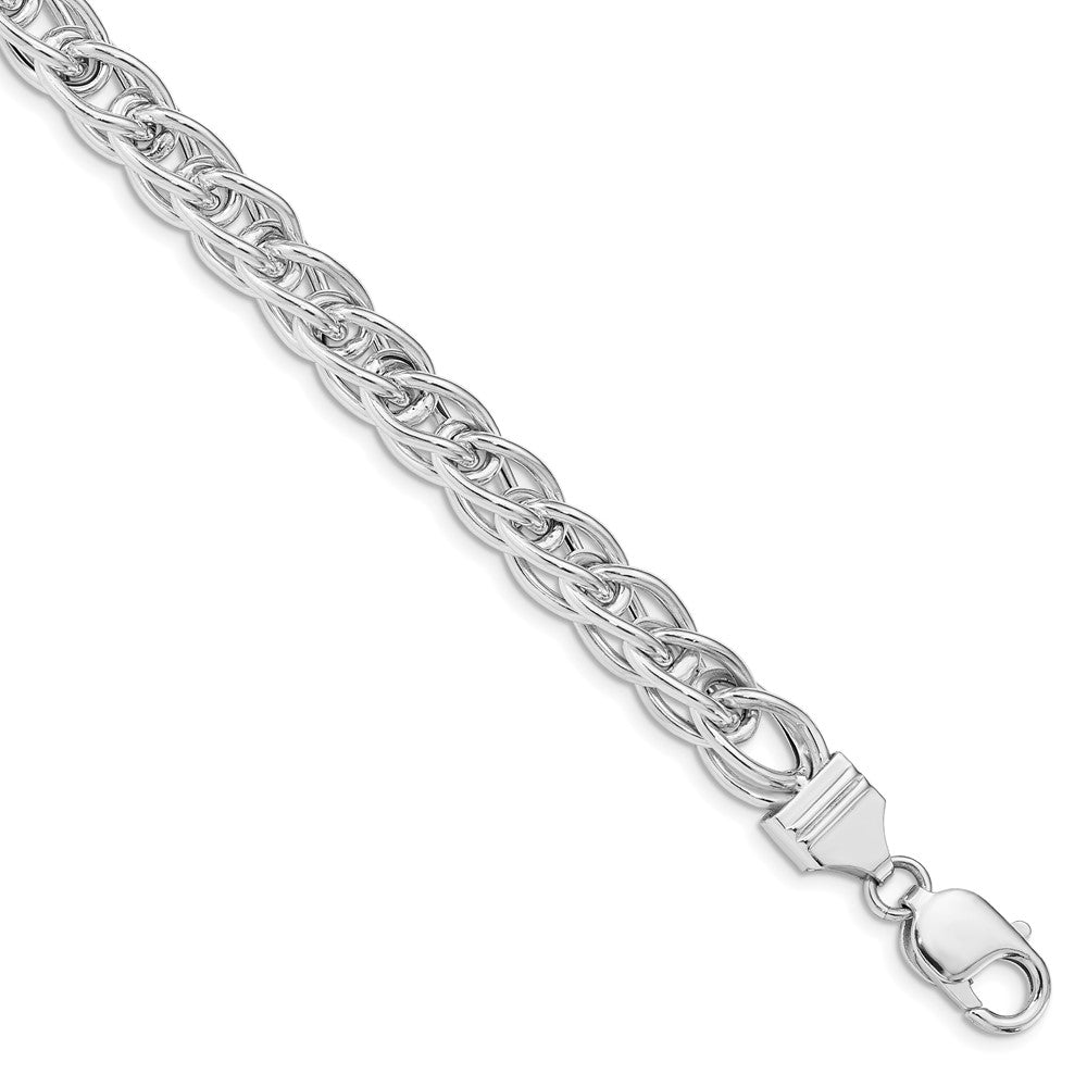 925 Sterling Silver Polished Link Bracelet 8 inch