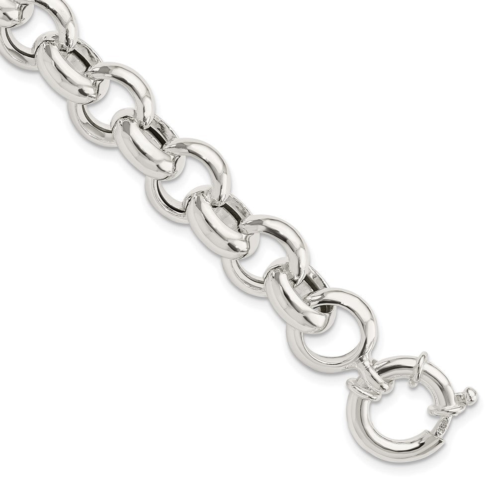 925 Sterling Silver 11.47mm Polished Fancy Link Bracelet 8 inch