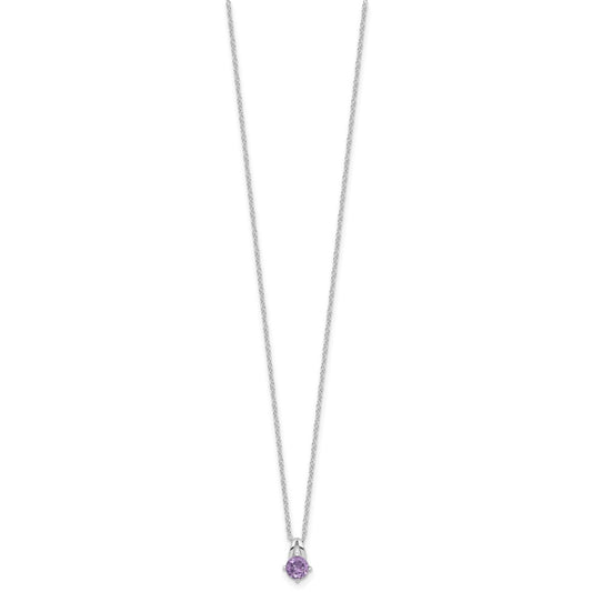 Sterling Silver Gemstone Pendant Necklace 18"