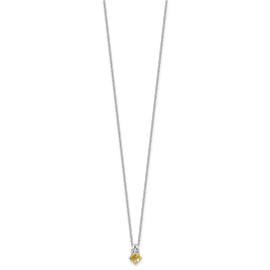 925 Sterling Silver Gemstone Necklace 18"