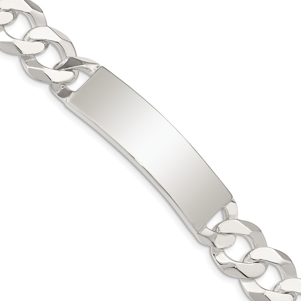 925 Sterling Silver 12.5mm Curb Link ID Bracelet 8.5 inch