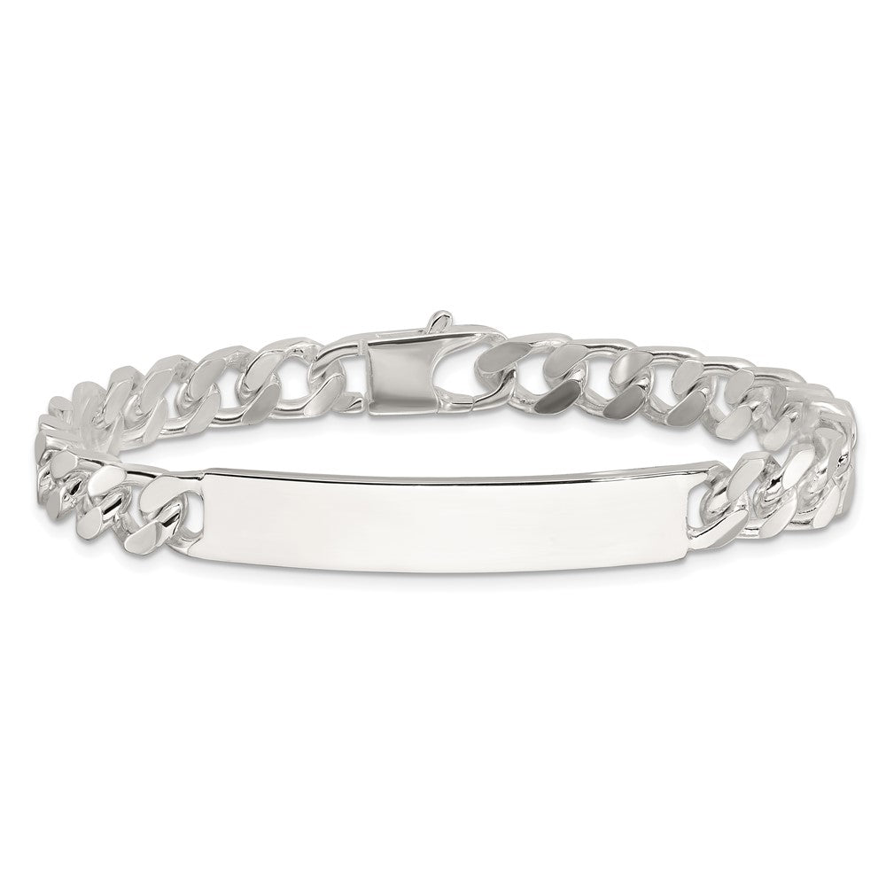 925 Sterling Silver 7.8mm Curb ID Bracelet 8 inch