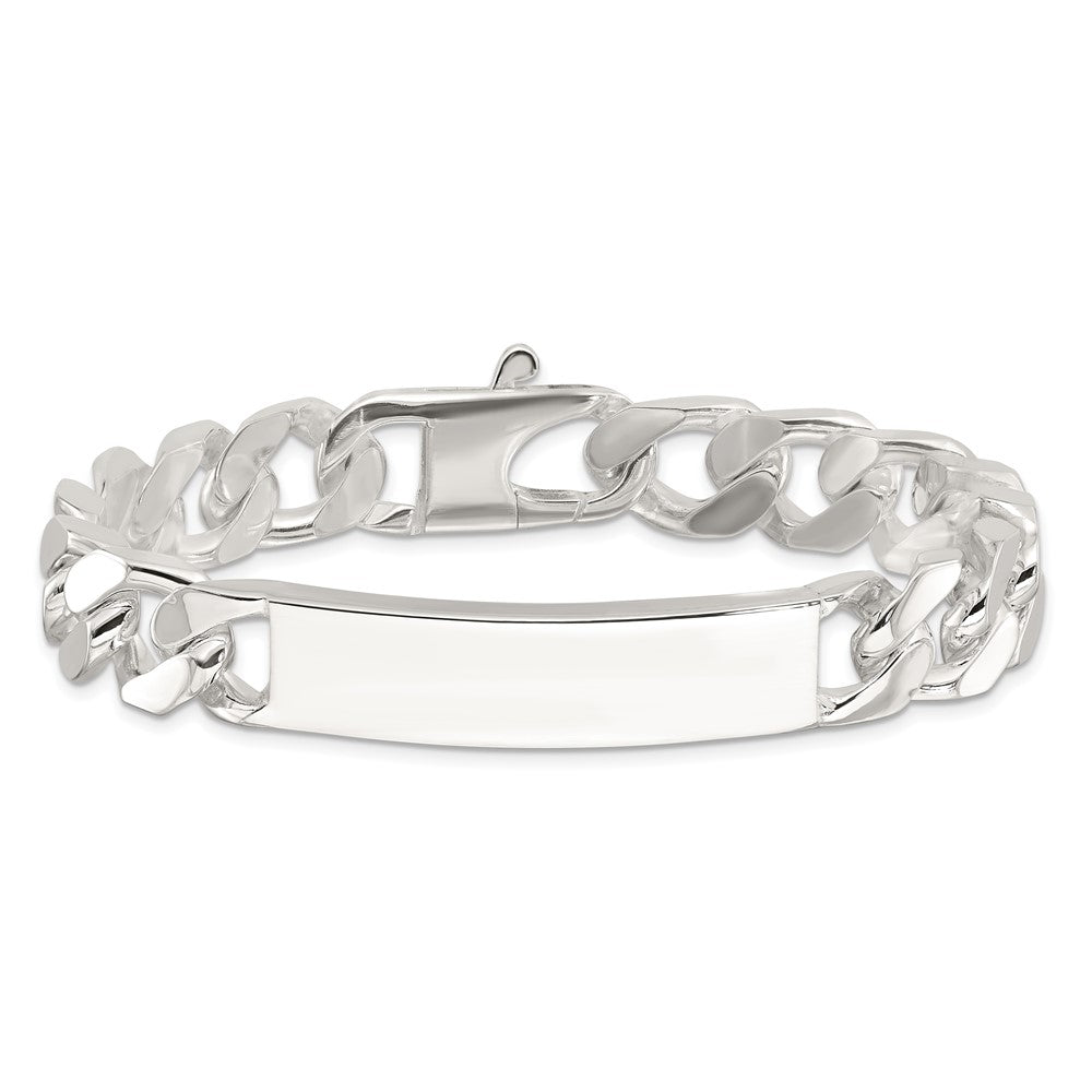 925 Sterling Silver 10.5mm Curb ID Bracelet 8.5 inch