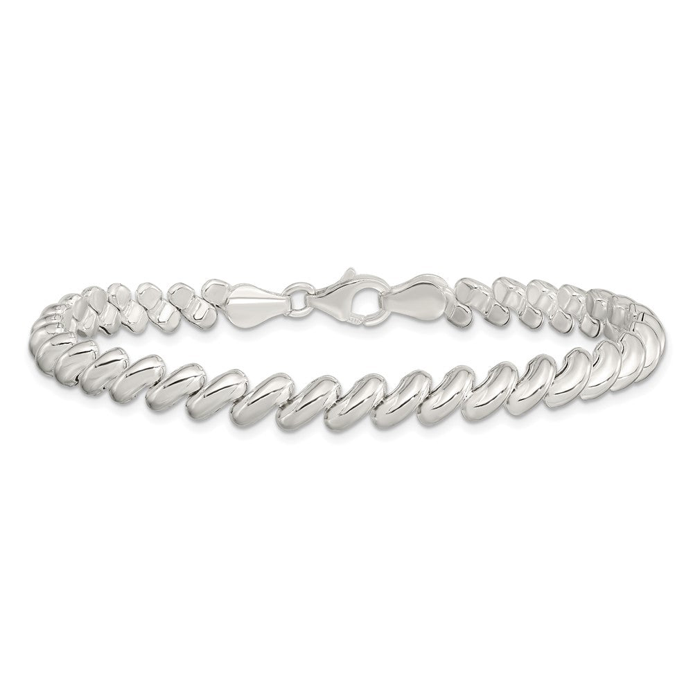 925 Sterling Silver 6mm San Marco Bracelet 7.5 inch