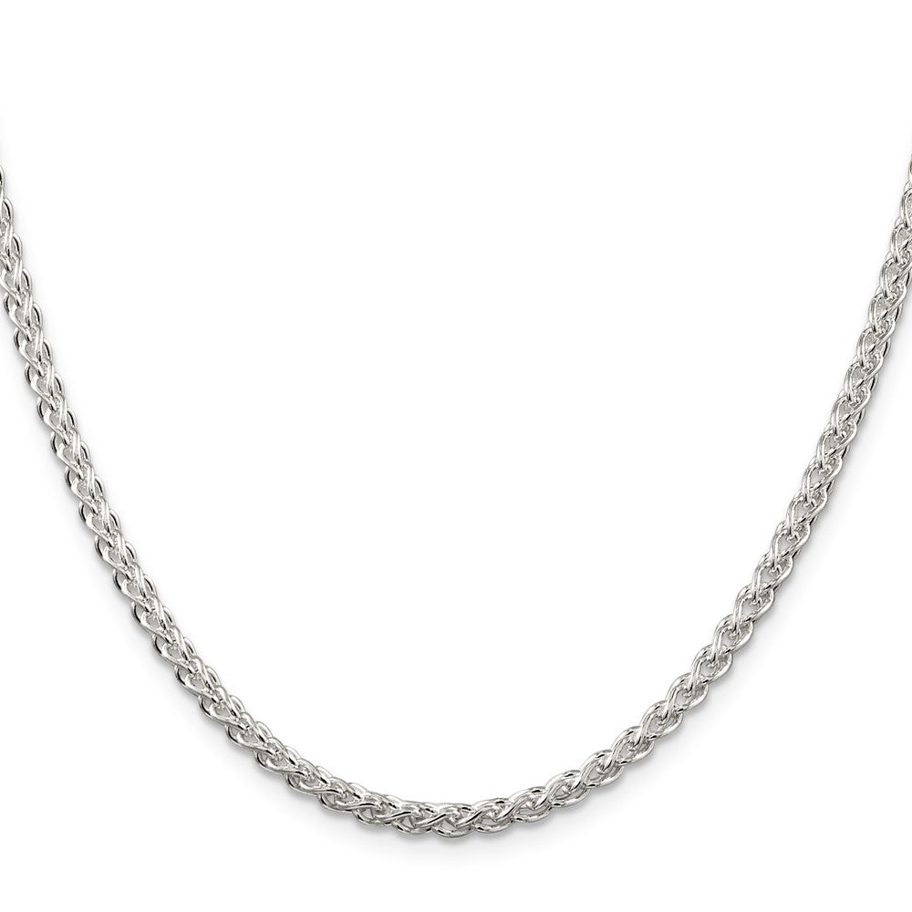Sterling Silver 3mm Round Spiga Chain Necklace
