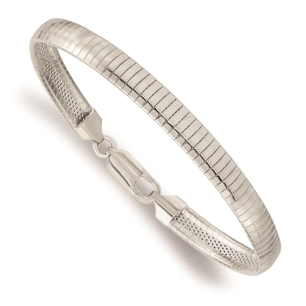 925 Sterling Silver Cubetto Bangle Bracelet 8 inch