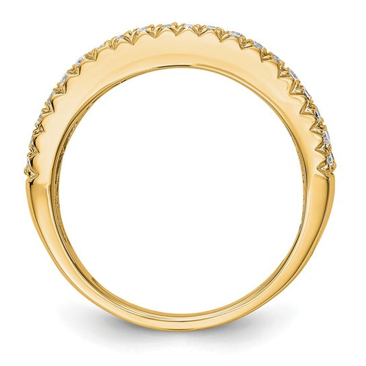 14k Gold 1 Ct Diamond Wedding Band Ring Clarity- I1, Color- G