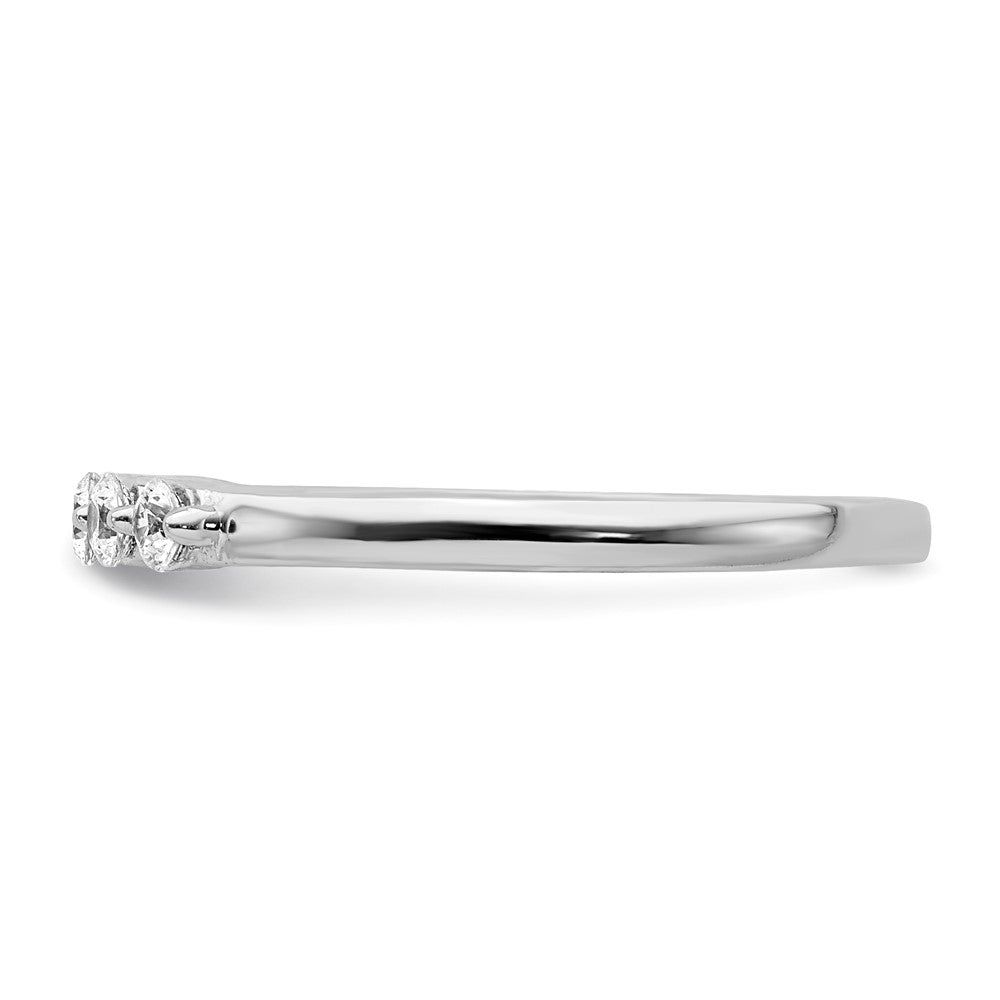 14k White Gold 5-stone Round Diamond Anniversary Ring 1/4 Ct, Clarity- VS, Color- G
