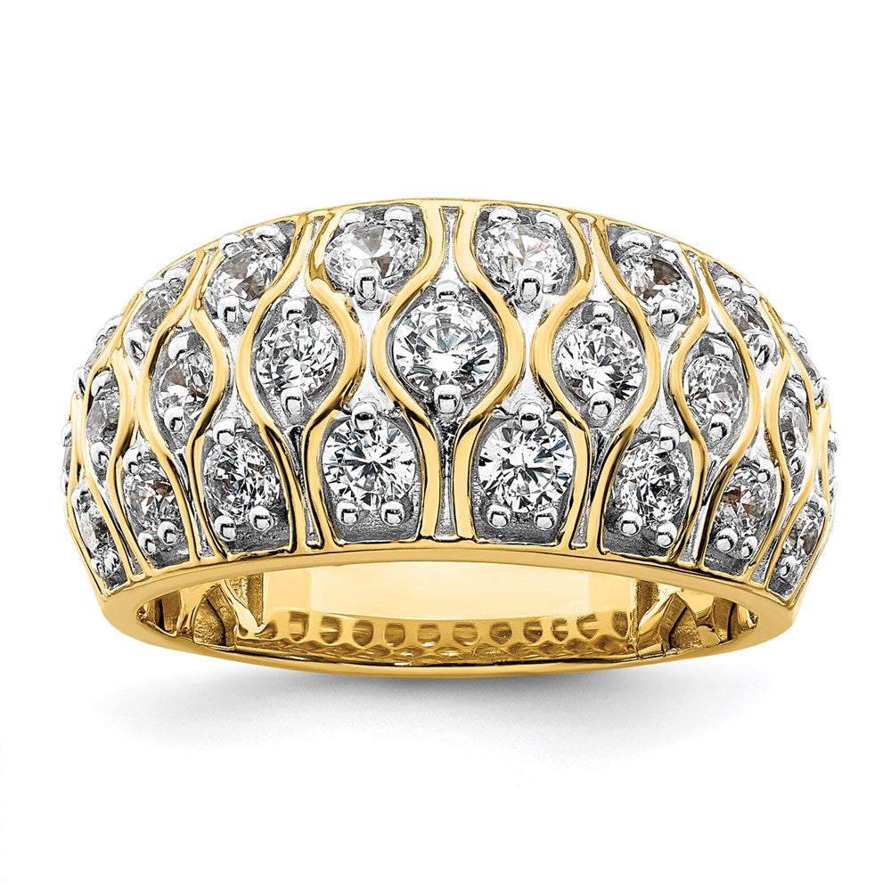 14k Yellow Gold 1 1/6 carat Lab Grown Diamond Fashion Ring Size 7