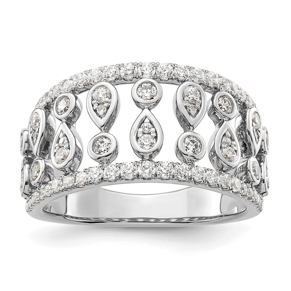 14k White Gold 3/4 carat Lab Grown Diamond Fashion Ring Size 7