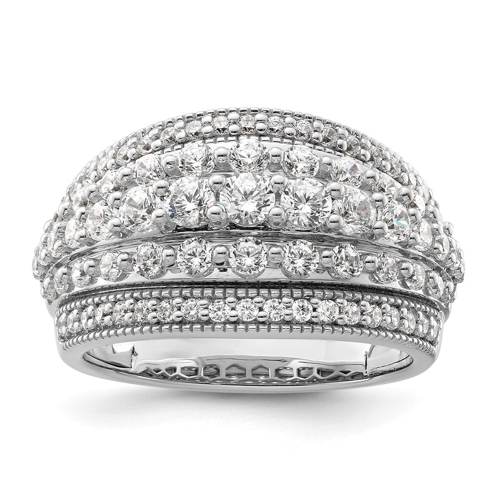 14k White Gold 1 1/2 carat Lab Grown Diamond Fashion Ring Size 7