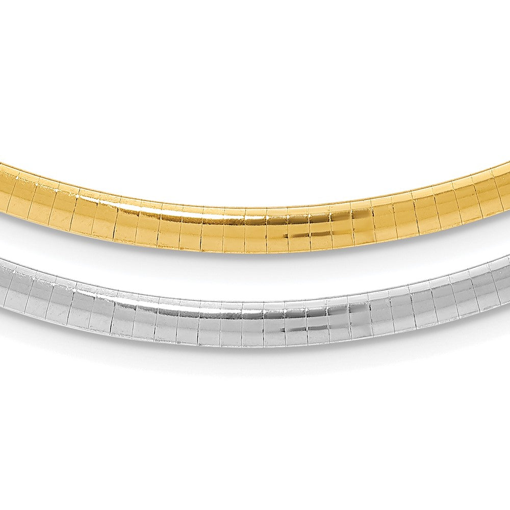 Sterling Silver Gold-plated 4mm Reversible Cubetto Chain Necklace 18"