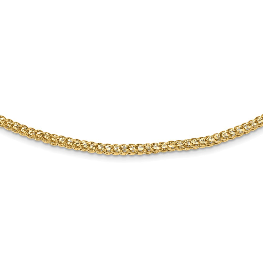 14k Yellow Gold Polished Fancy Link Necklace 18"