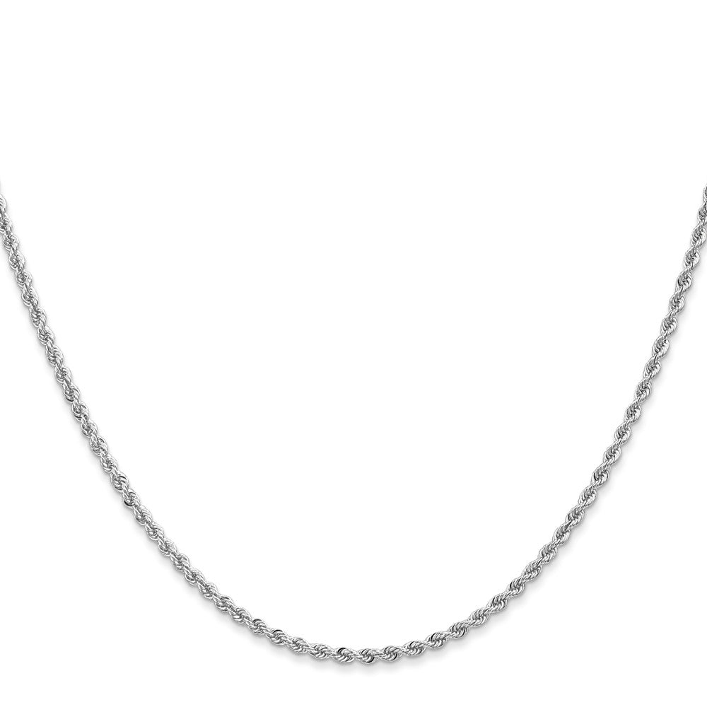 14K White Gold 2mm Regular Rope Chain 16"